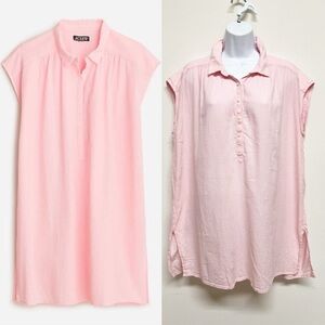 J Crew Womens Blush Pink Cap Sleeve Tunic Soft Gauze Coverup Size S